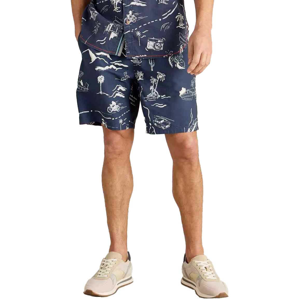 White Stuff Map Print Volley Swimshort